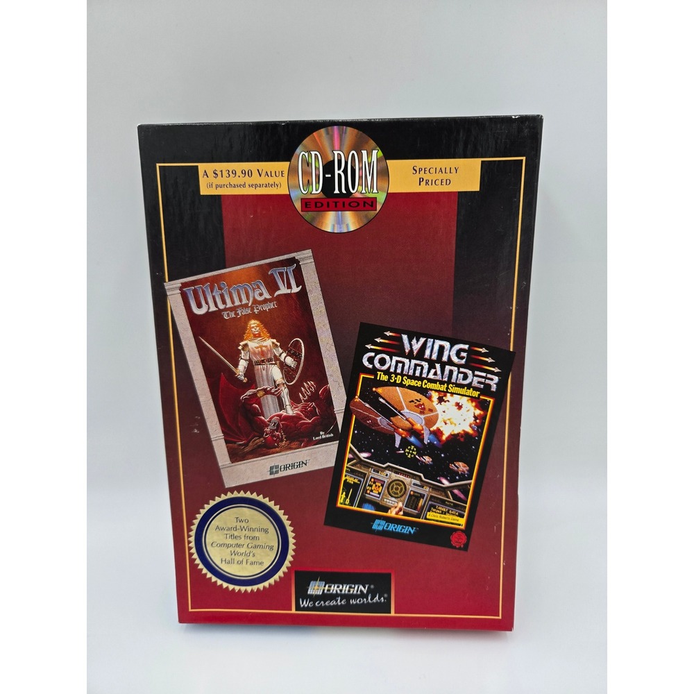 Wing Commander & Ultima VI False Prophet Origin Big‎ Box PC CD-ROM Bundle Vntg